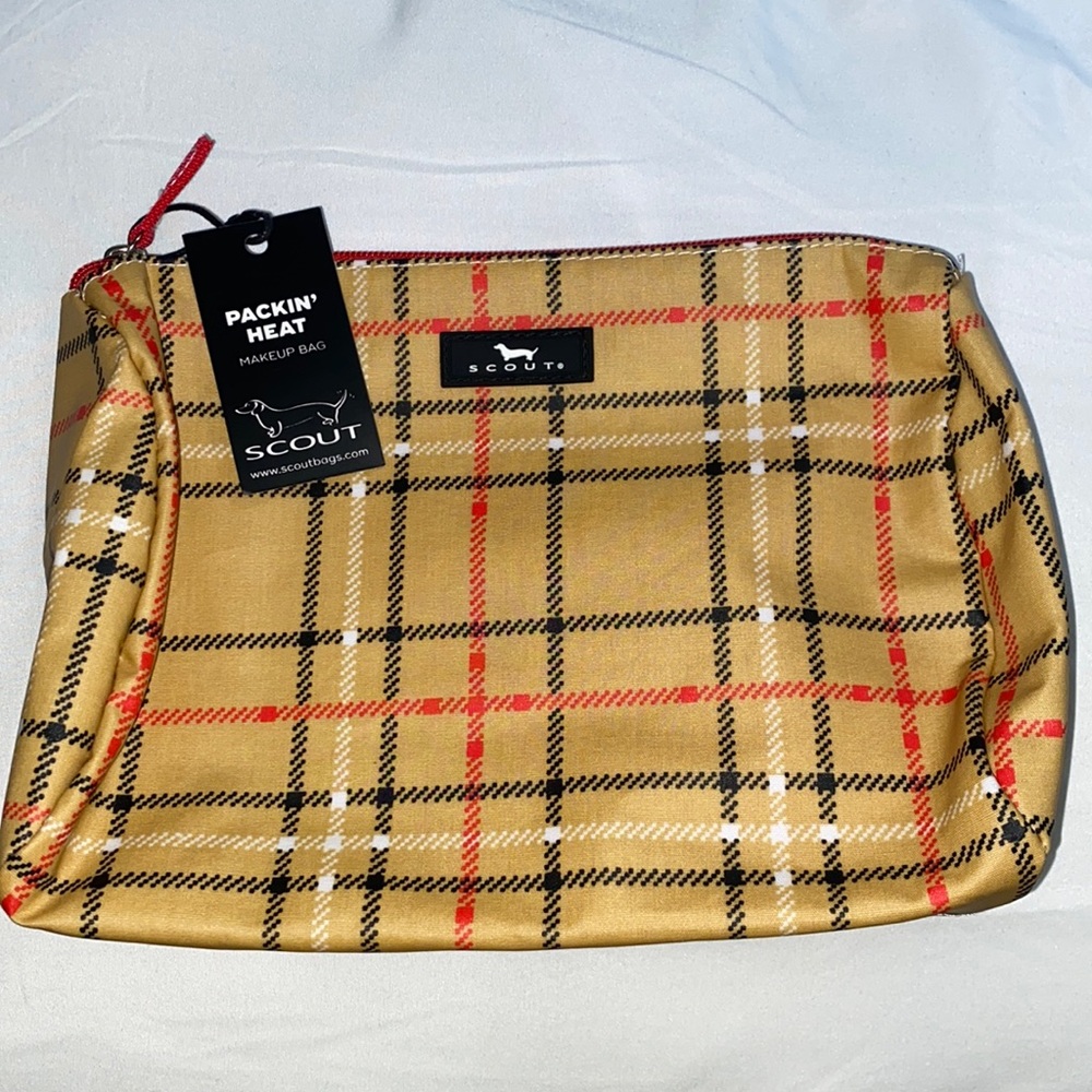 NWT Scout Burrrberry makeup bag